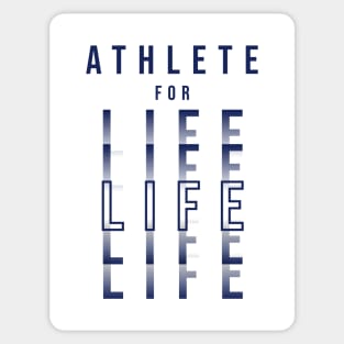 ATHLETE FOR LIFE | Minimal Text Aesthetic Streetwear Unisex Design for Fitness/Athletes | Shirt, Hoodie, Coffee Mug, Mug, Apparel, Sticker, Gift, Pins, Totes, Magnets, Pillows Sticker